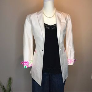 Leonard Paris 100% Silk Suit Blazer Size Medium